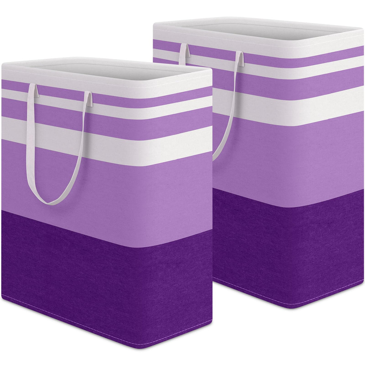 HomeHacks 2 Pack Large Laundry Baskets, Laundry Hampers Bags (Blue 75Lx2)