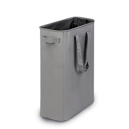 efluky Slim Laundry Basket, Narrow Laundry Hamper with Handles, Collapsible Dirty Clothes Hamper, Tall Laundry Bin for Laundry Room, Dorm and Bedroom, 12.7 Gallons(48L) Beige