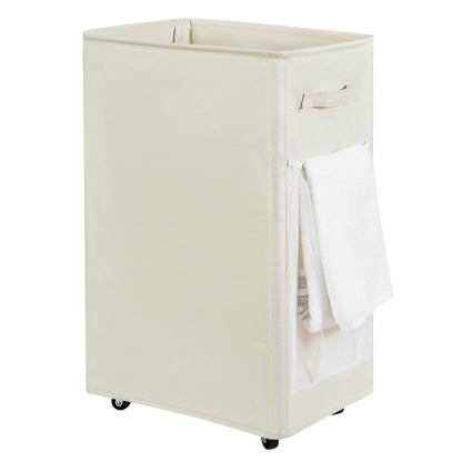 Chrislley Rolling Laundry Basket, 90L Foldable Laundry Hamper with Wheels