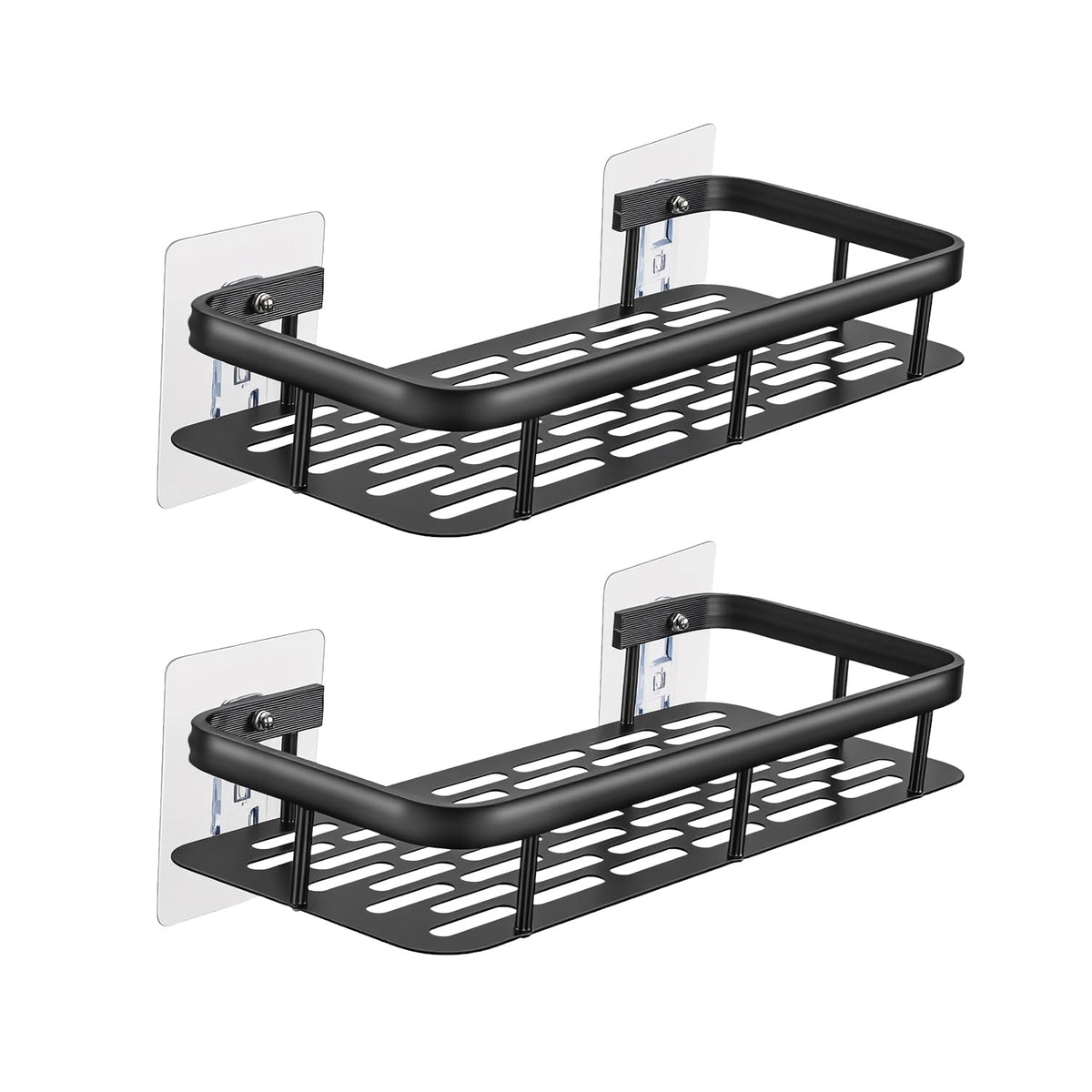 Veinvifiy 2 Tiers Corner Shower Caddy with Suction Cup 2 Pack Corner Shower Shelves Aluminum Upgraded Shower Organizer Removable Bathroom Storage Rack Kitchen Wall Mounted Bathroom Caddies Grey