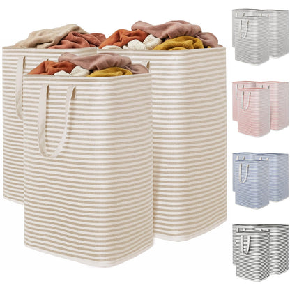 Lifewit 75L Large Laundry Baskets, Laundry Hampers Bags, 2 Pack, Grey