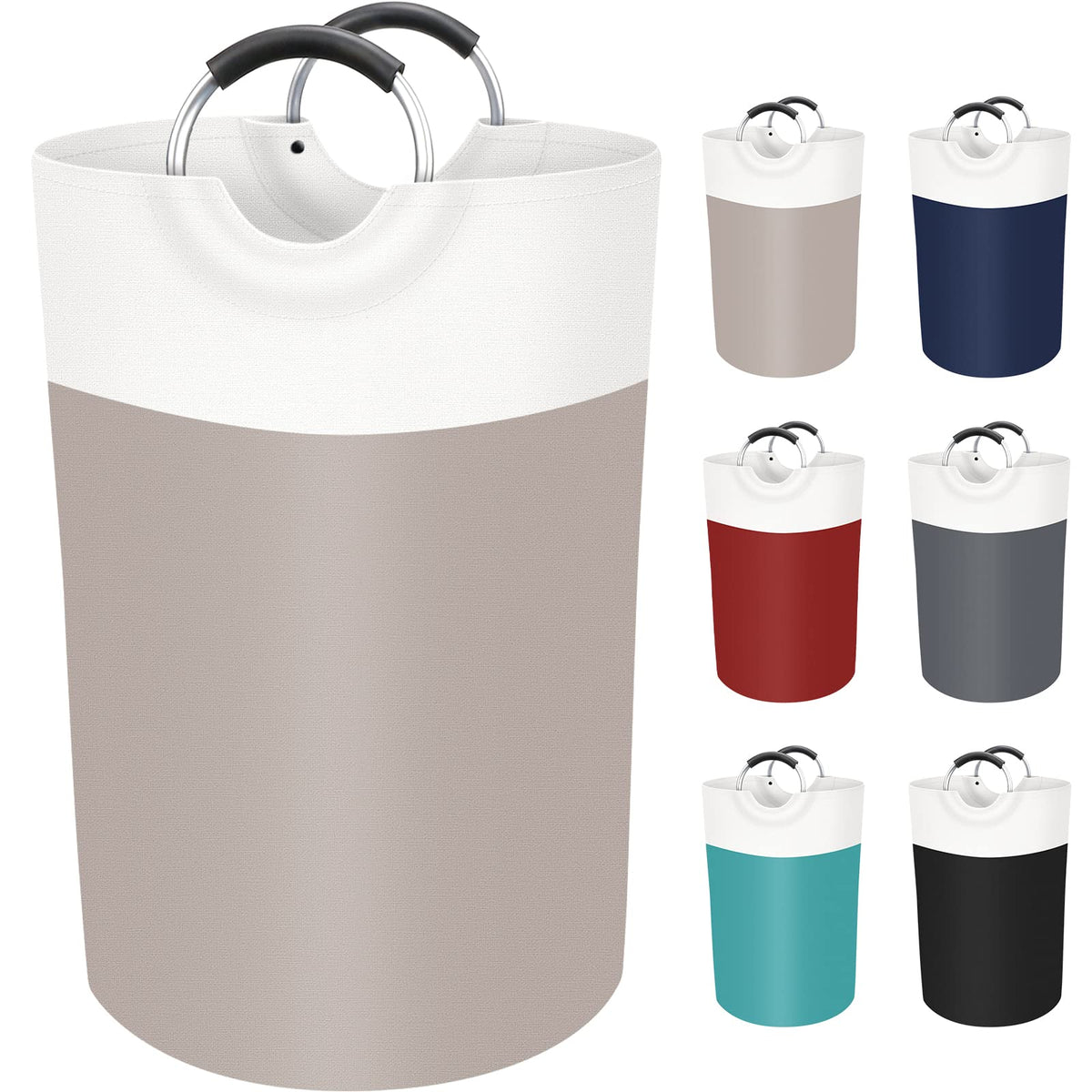 BlissTotes 90L Laundry Basket, Freestanding Collapsible Hamper, Black