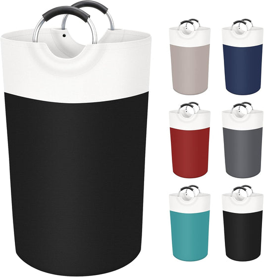 BlissTotes 90L Laundry Basket, Freestanding Collapsible Hamper, Black