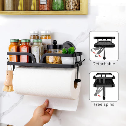 Taozun Paper Towel Holder Wall Mount Suction Cup Easy Install