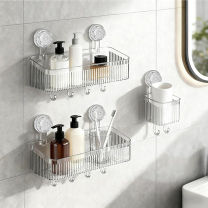 3 Pack Suction Cup Shower Caddy Not Suitable for Wet Wall