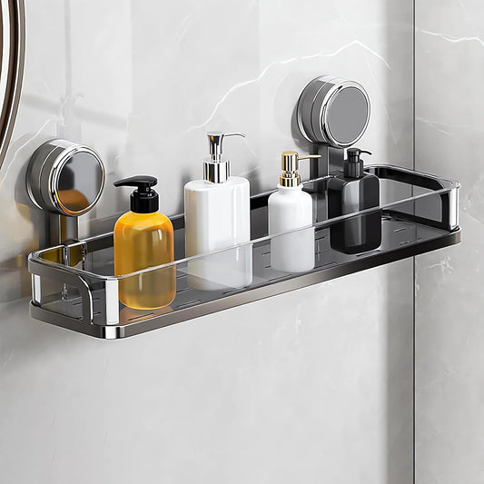Corner Shower Caddy Suction Cup, Corner Shower Shelves No Drilling, Upgrade Suction Cup Shower Organizer Removable Bathroom Storage Rack Shower Caddy Shelf Organizer Rack (black)