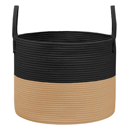 JMvicyroam 65L Extra Large Machine Washable Cotton Rope Blanket Basket