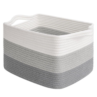 Goodpick Woven Storage Basket for Shelves, 13" x 10" x 9", Black Jute