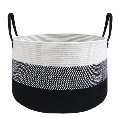 JMvicyroam 65L Extra Large Machine Washable Cotton Rope Blanket Basket