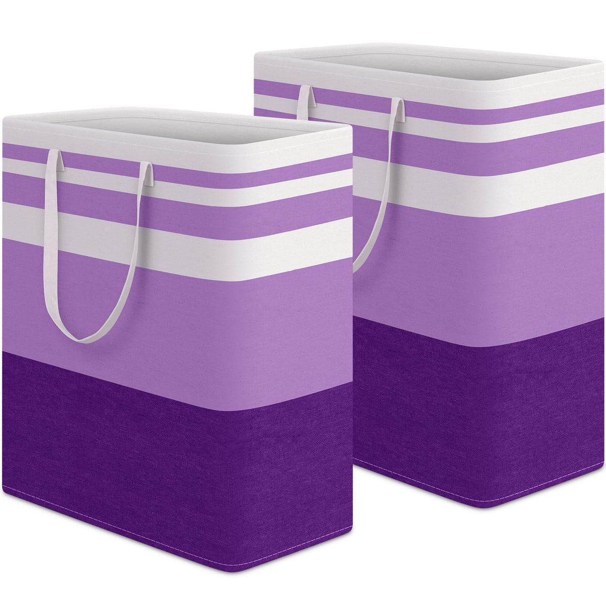 HomeHacks 2 Pack Large Laundry Baskets, Laundry Hampers Bags (Blue 75Lx2)