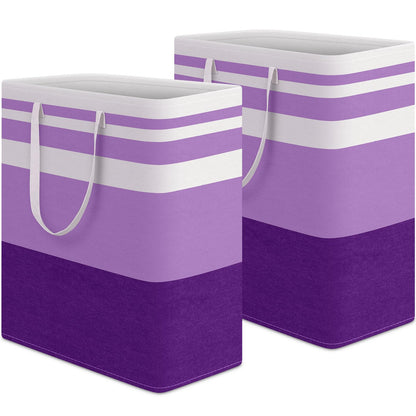 HomeHacks 2 Pack Large Laundry Baskets, Laundry Hampers Bags (Blue 75Lx2)