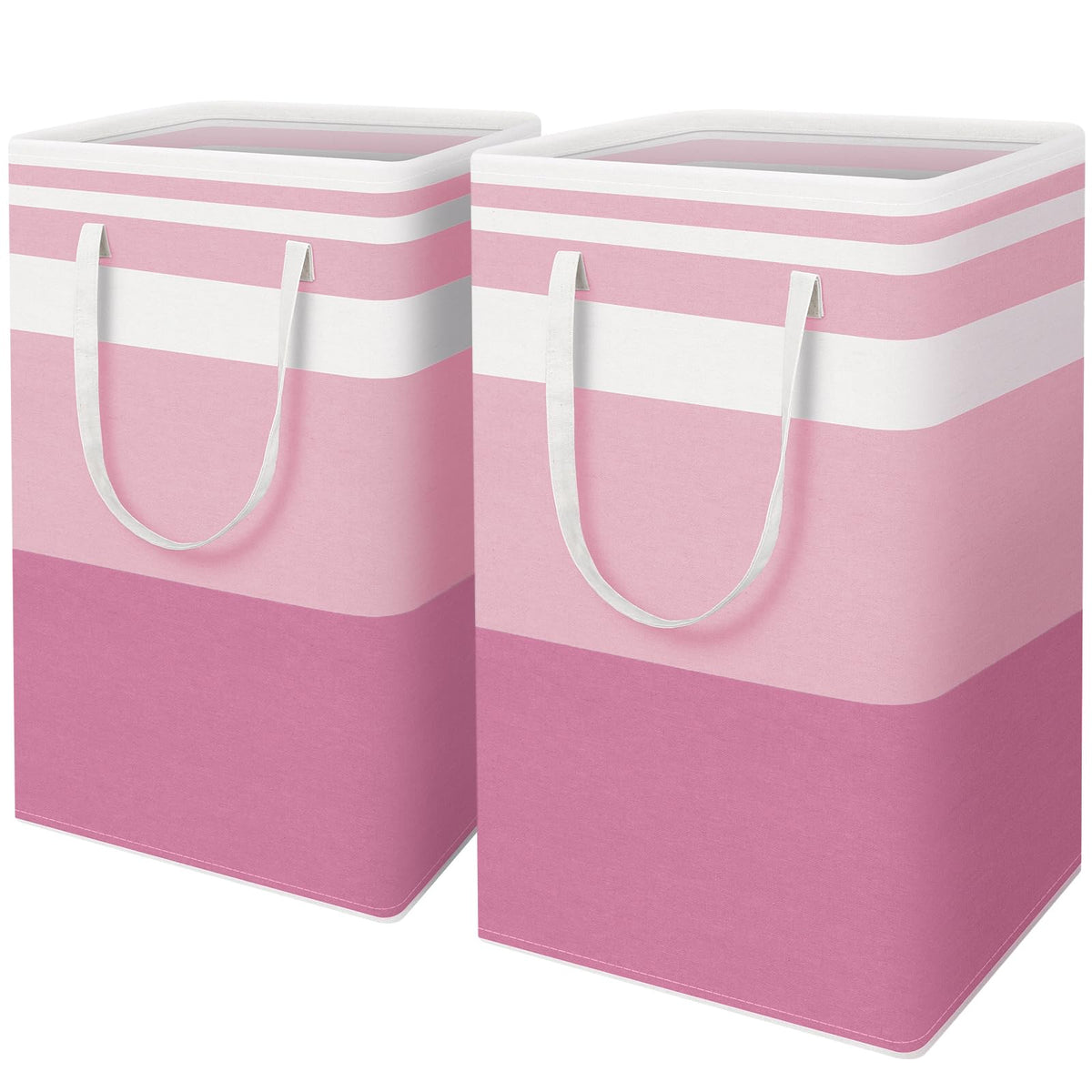 HomeHacks 2 Pack Large Laundry Baskets, Laundry Hampers Bags (Blue 75Lx2)