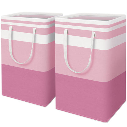 HomeHacks 2 Pack Large Laundry Baskets, Laundry Hampers Bags (Blue 75Lx2)