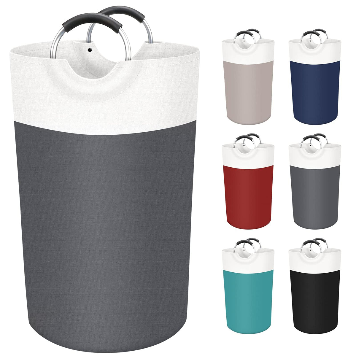BlissTotes 90L Laundry Basket, Freestanding Collapsible Hamper, Black