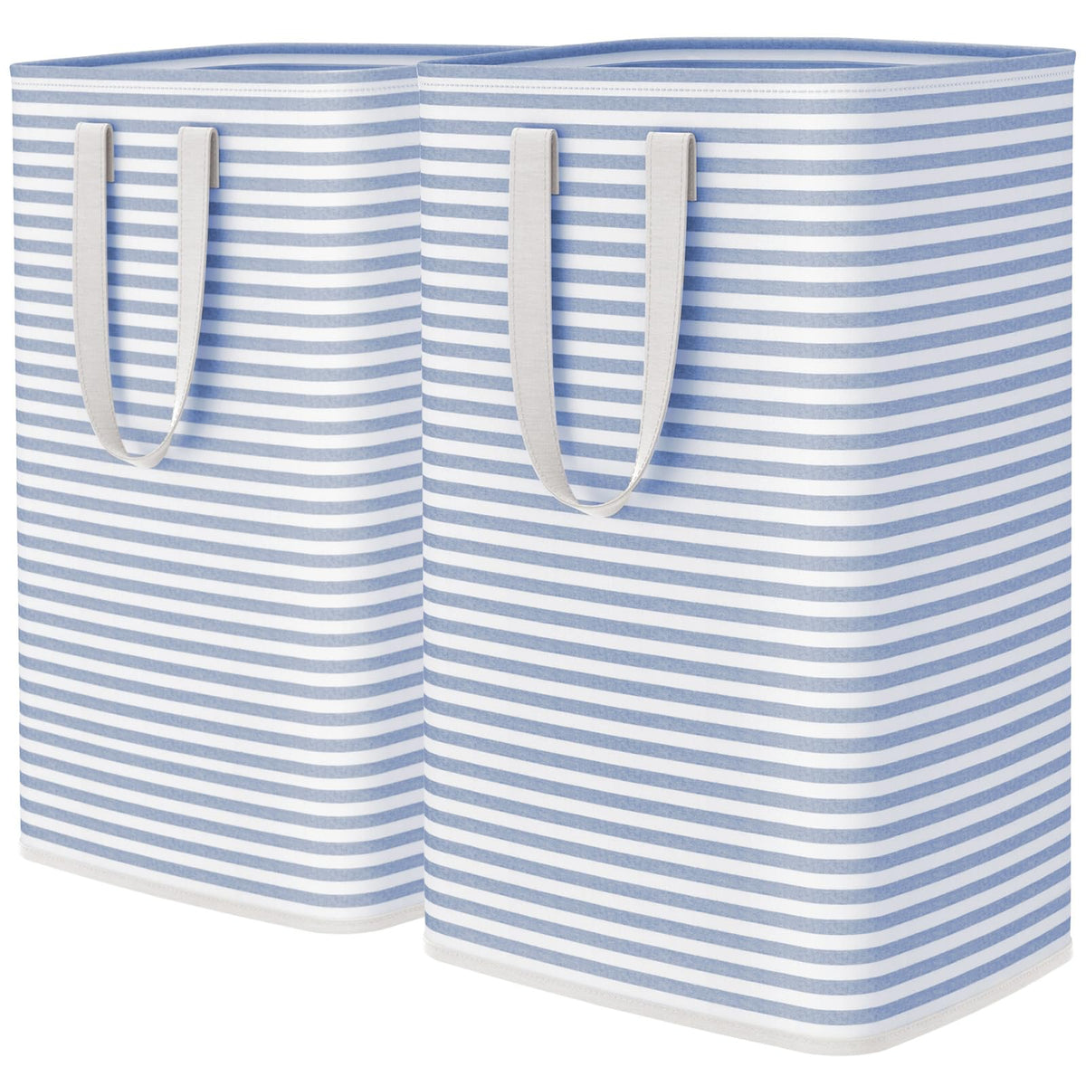 Lifewit 80L Large Laundry Baskets, Laundry Hampers Bags, 2 Pack, Grey