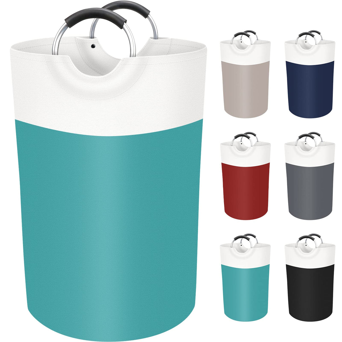BlissTotes 90L Laundry Basket, Freestanding Collapsible Hamper, Black