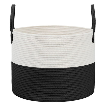 JMvicyroam 65L Extra Large Machine Washable Cotton Rope Blanket Basket