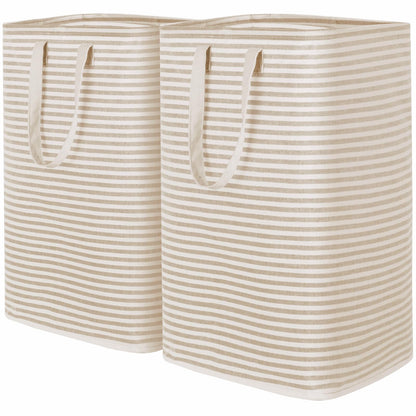 Lifewit 75L Large Laundry Baskets, Laundry Hampers Bags, 2 Pack, Grey