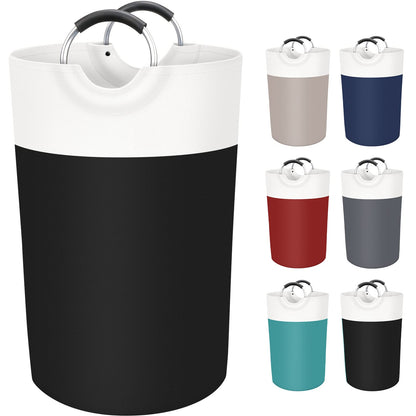 BlissTotes 90L Laundry Basket, Freestanding Collapsible Hamper, Black