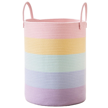60L Black Laundry Basket Hamper Woven Rope Clothes hamper