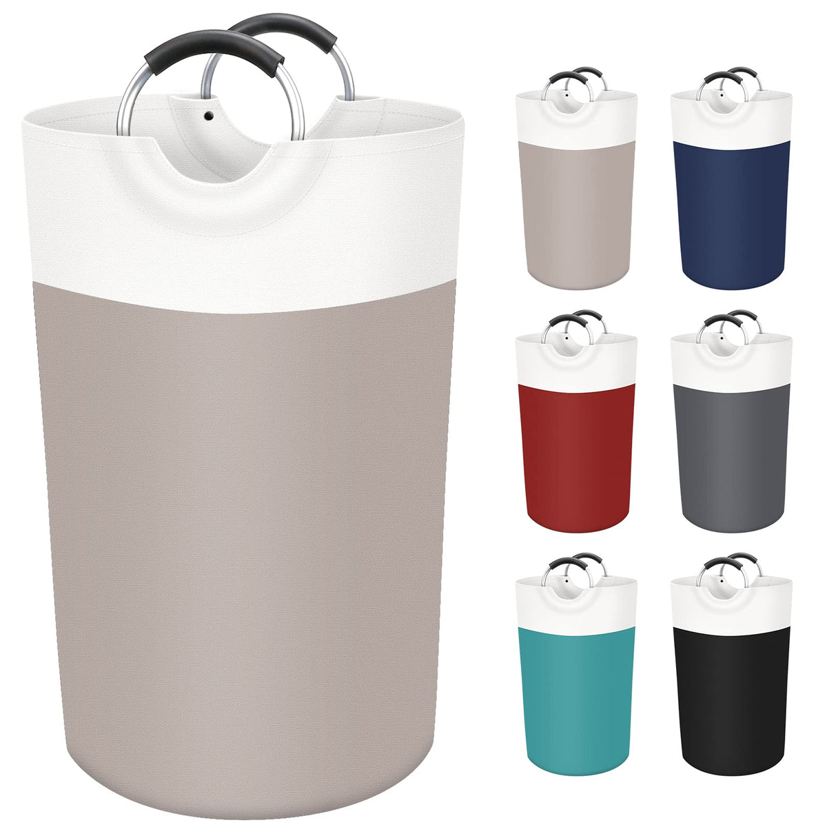BlissTotes 90L Laundry Basket, Freestanding Collapsible Hamper, Black