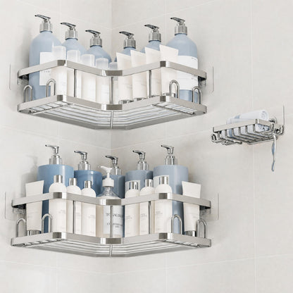 Veken Large Capacity Corner Shower Caddy 6-Pack, Advanced Rustproof Design
