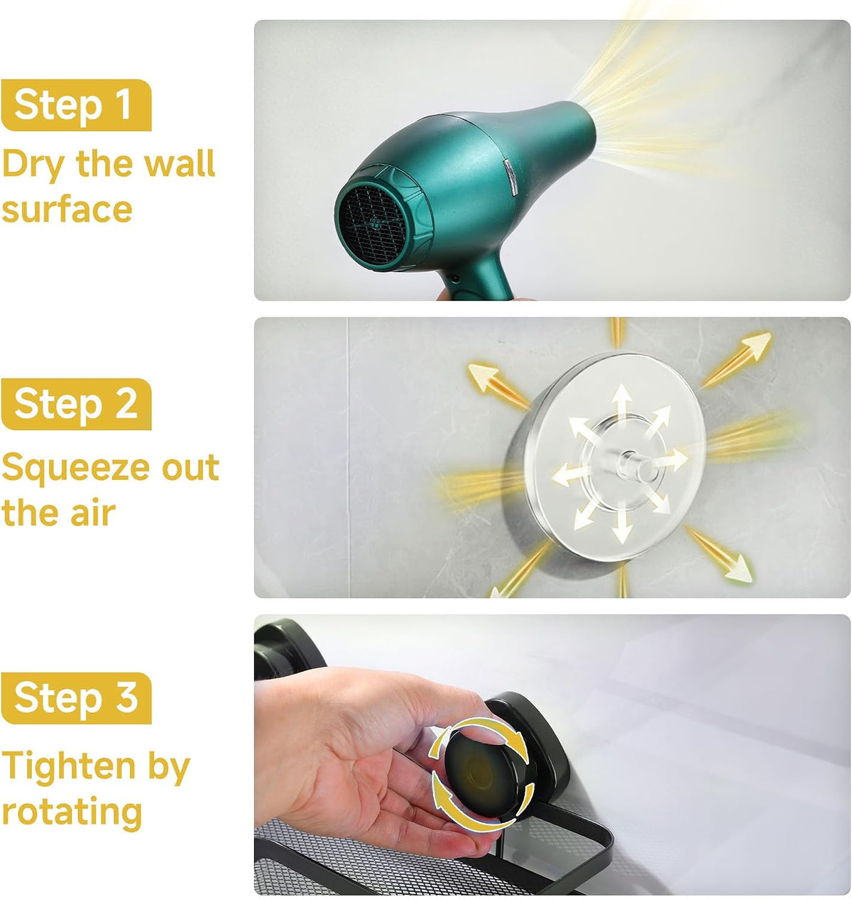 Taozun Paper Towel Holder Wall Mount Suction Cup Easy Install