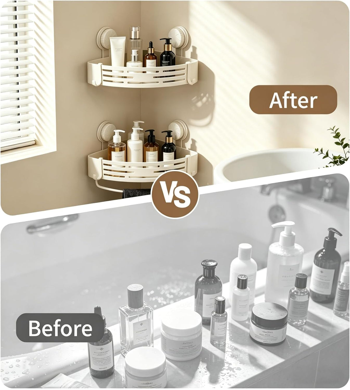 LOOCH 3 Pack Corner Shower Caddy Organizer Space-Saving Shelves