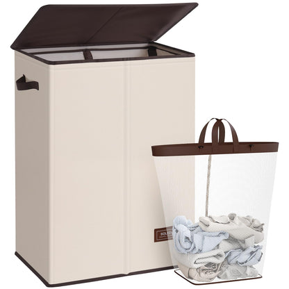 SOLEDI 100L Laundry Hamper with Lid, Large Collapsible Laundry Basket