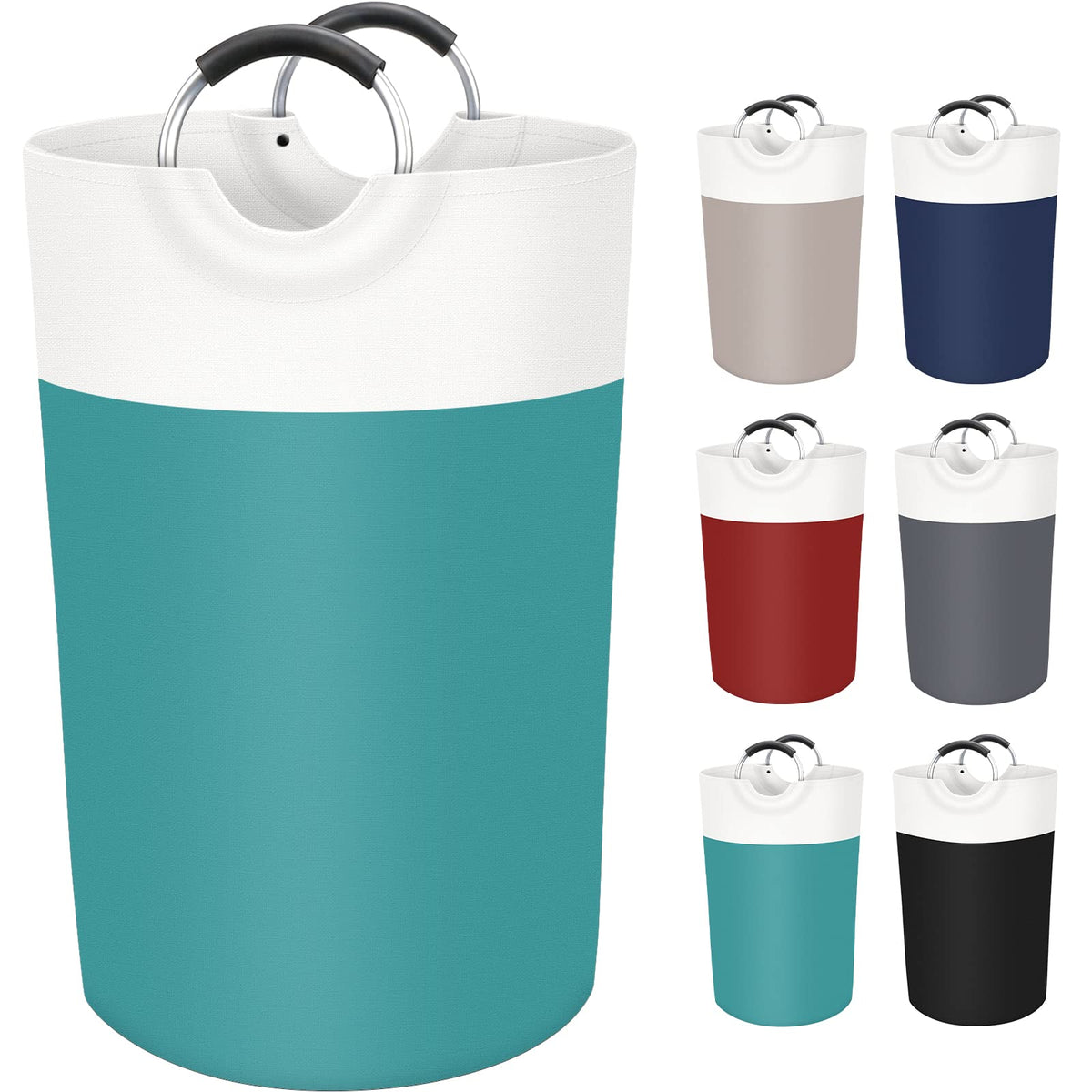 BlissTotes 90L Laundry Basket, Freestanding Collapsible Hamper, Black