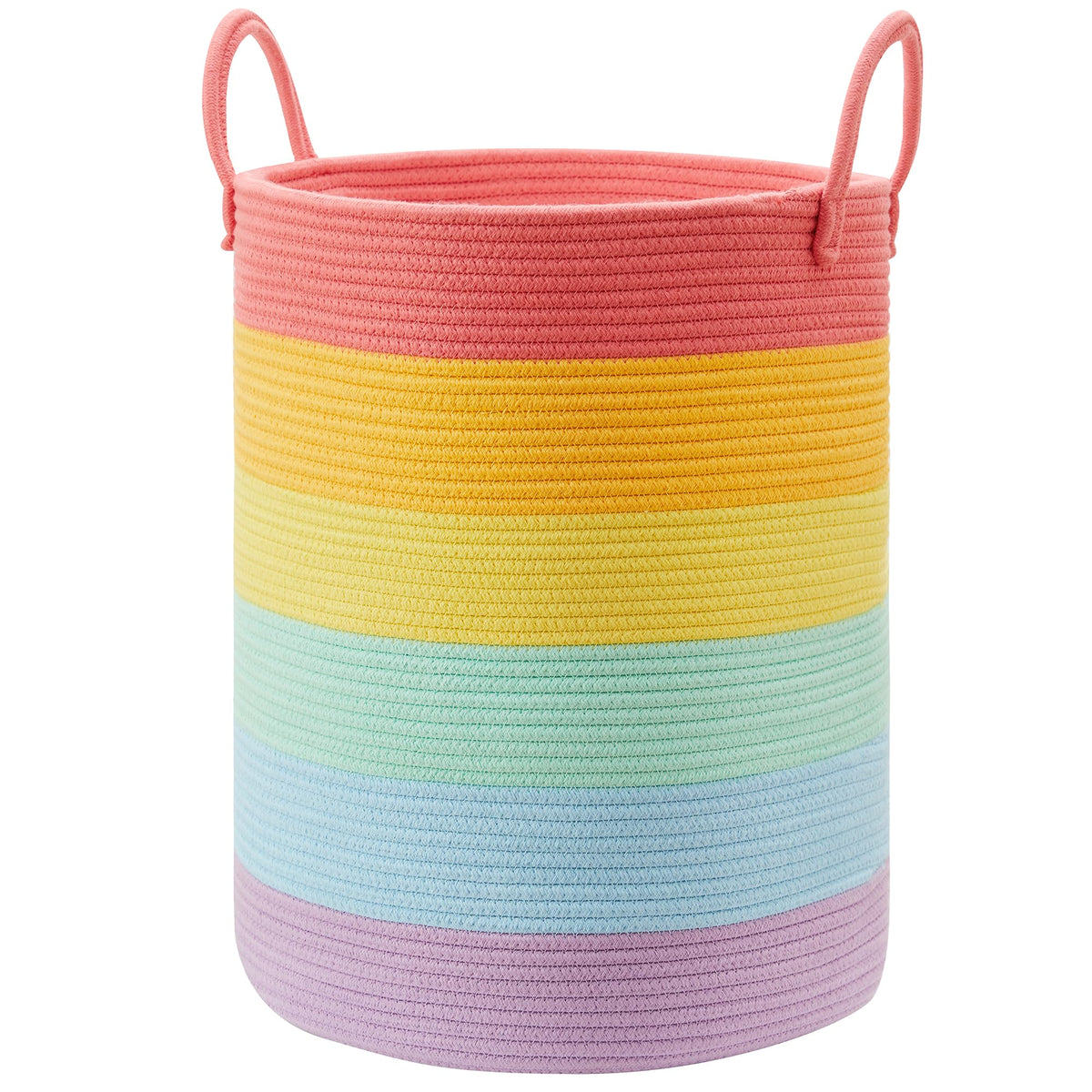 60L Black Laundry Basket Hamper Woven Rope Clothes hamper
