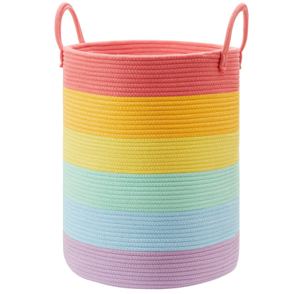60L Black Laundry Basket Hamper Woven Rope Clothes hamper