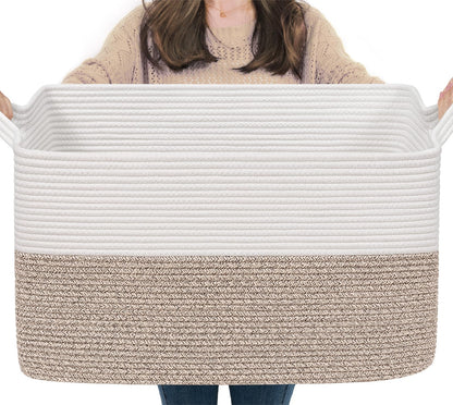 Goodpick Woven Storage Basket for Shelves, 13" x 10" x 9", Black Jute