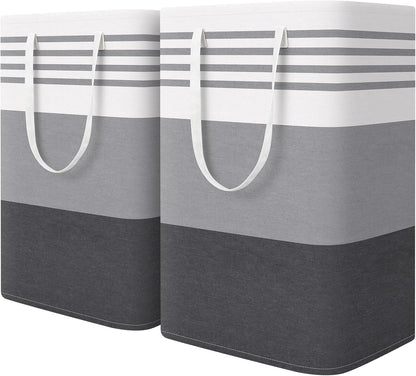 WOWBOX 2 Pack Laundry Baskets, Collapsible Dirty Clothes Laundry Hampers