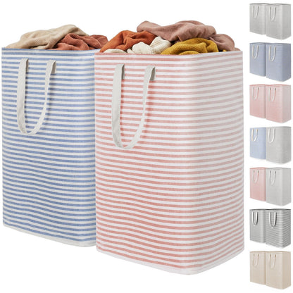 Lifewit 80L Large Laundry Baskets, Laundry Hampers Bags, 2 Pack, Grey