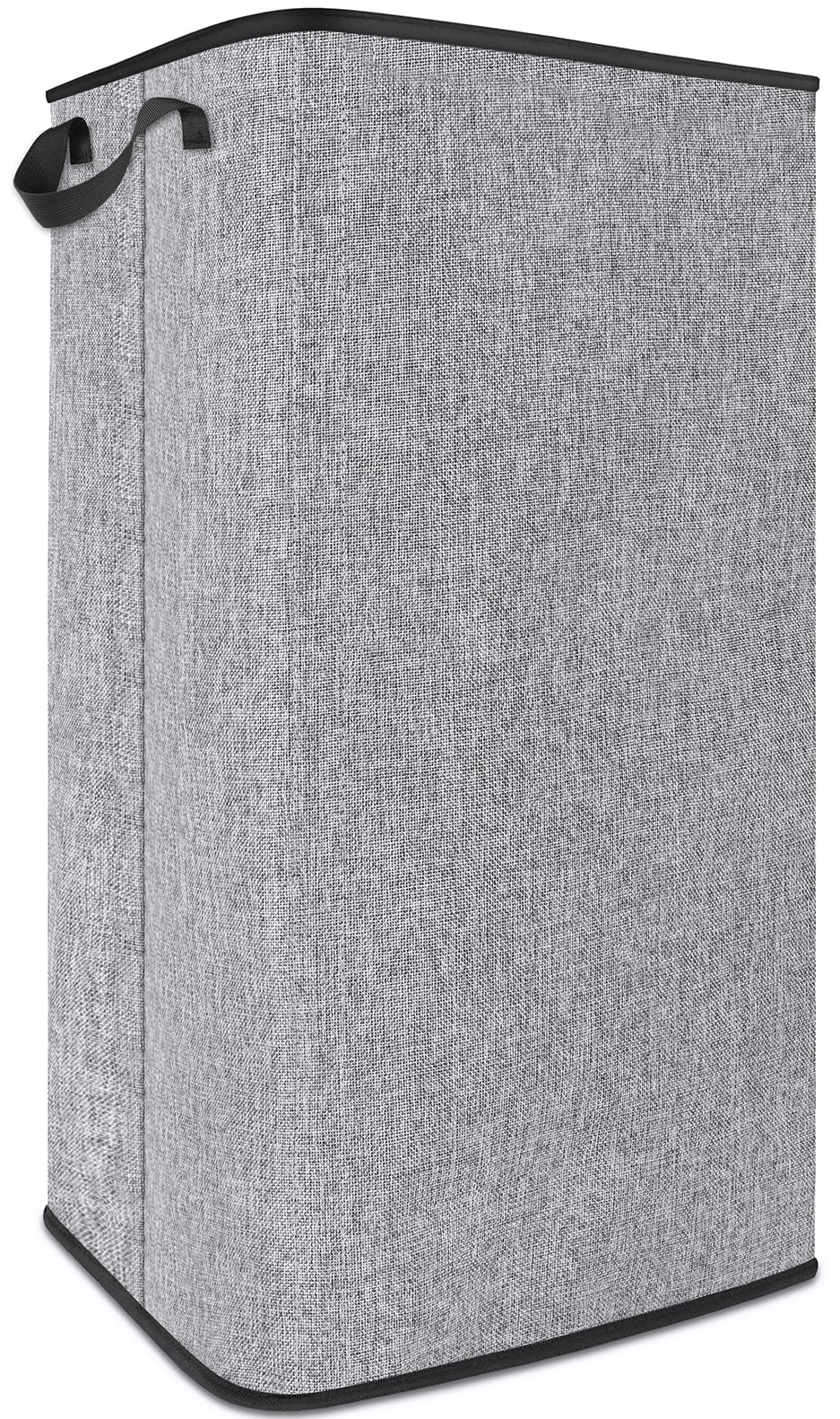 SNIGJAT Large Laundry Basket, 80 L Collapsible Tall Hamper with Handle Grey