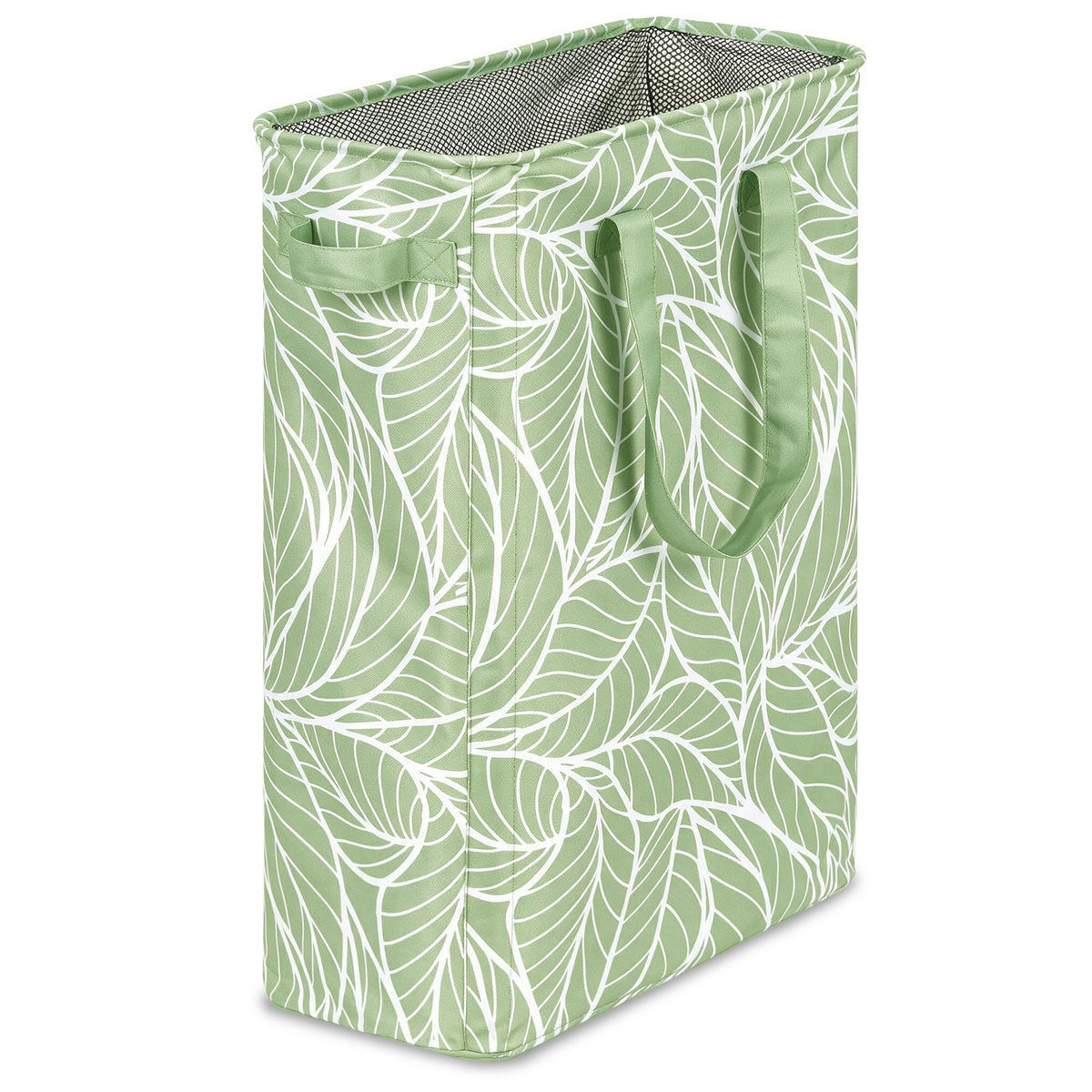efluky Slim Laundry Basket, Narrow Laundry Hamper with Handles, Collapsible Dirty Clothes Hamper, Tall Laundry Bin for Laundry Room, Dorm and Bedroom, 12.7 Gallons(48L) Beige
