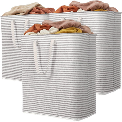 Lifewit 80L Large Laundry Baskets, Laundry Hampers Bags, 2 Pack, Grey