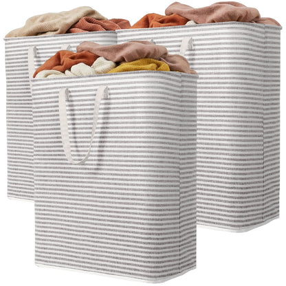 Lifewit 75L Large Laundry Baskets, Laundry Hampers Bags, 2 Pack, Grey