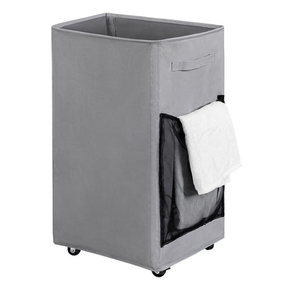 Chrislley Rolling Laundry Basket, 90L Foldable Laundry Hamper with Wheels