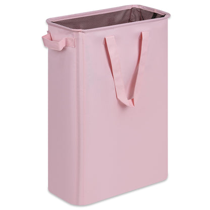 efluky Slim Laundry Basket, Narrow Laundry Hamper with Handles, Collapsible Dirty Clothes Hamper, Tall Laundry Bin for Laundry Room, Dorm and Bedroom, 12.7 Gallons(48L) Beige