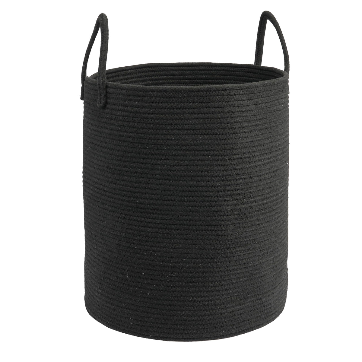 Woven Cotton Rope Laundry Basket, 15" x 20" Laundry Hamper, Oatmeal