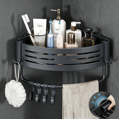 Corner Shower Caddy Suction Cup 2pcs Gray, Stainless Steel Shower Shelves