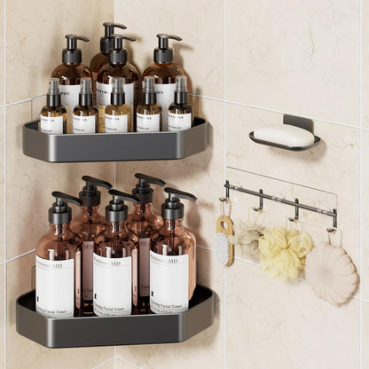 Veken Large Capacity Corner Shower Caddy 6-Pack, Advanced Rustproof Design