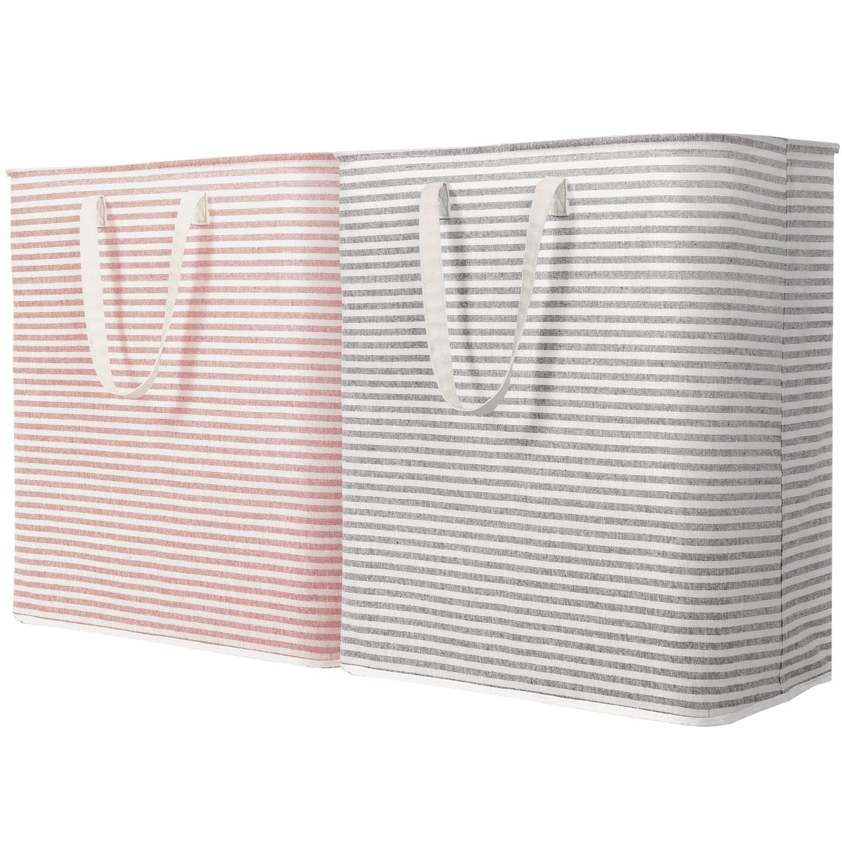 Lifewit 80L Large Laundry Baskets, Laundry Hampers Bags, 2 Pack, Grey