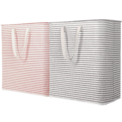 Lifewit 80L Large Laundry Baskets, Laundry Hampers Bags, 2 Pack, Grey