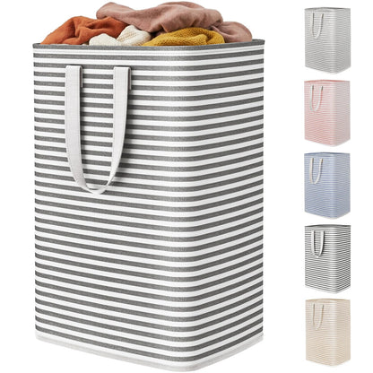 Lifewit 80L Large Laundry Baskets, Laundry Hampers Bags, 2 Pack, Grey