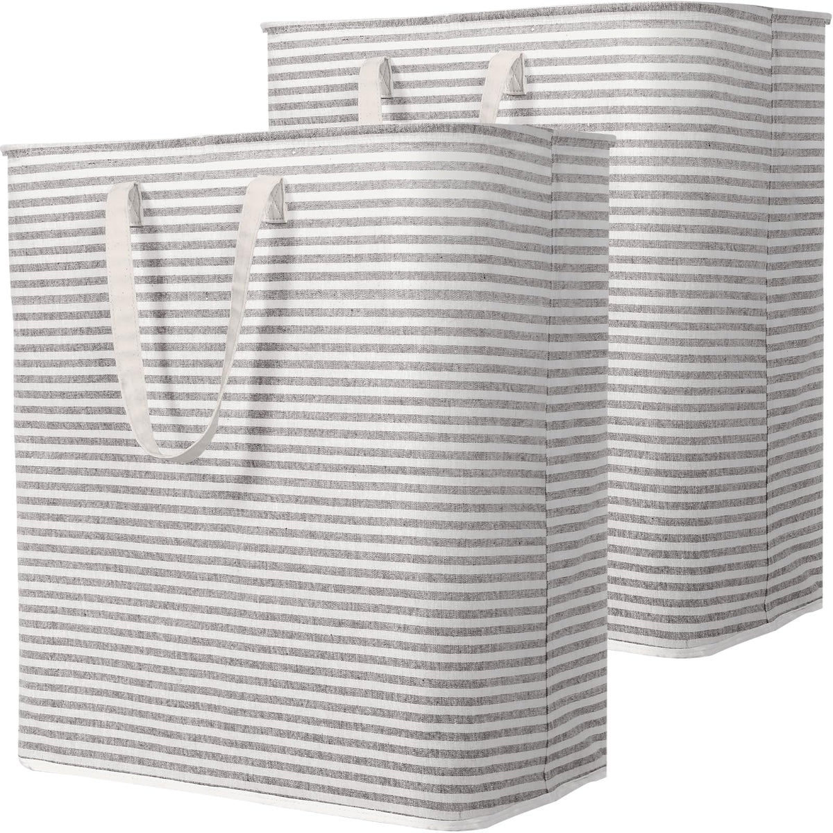 Lifewit 80L Large Laundry Baskets, Laundry Hampers Bags, 2 Pack, Grey