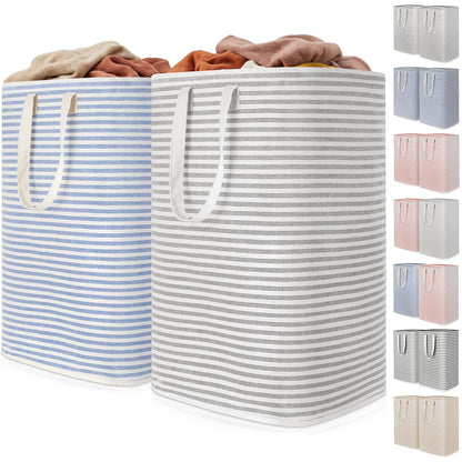 Lifewit 80L Large Laundry Baskets, Laundry Hampers Bags, 2 Pack, Grey