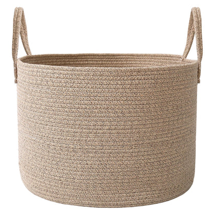 JMvicyroam 65L Extra Large Machine Washable Cotton Rope Blanket Basket